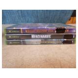 XBox with Controllers and Games