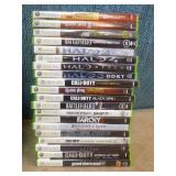 XBox with Controllers and Games