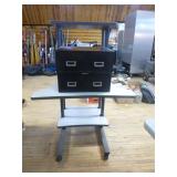 Computer Desk and Storage Cabinets