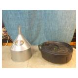 Garage Funnel and Oil Pan