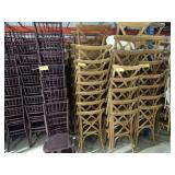 (40) Brown Crossback Chairs...