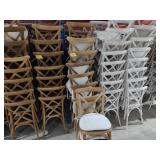 (37) Brown Crossback Chairs...