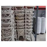 (64) Delta White Crossback Chairs...