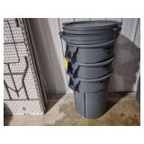 (3) Rubbermaid Brute 44 Gallon Cans...