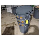 (3) Rubbermaid Brute 32 Gallon Cans...