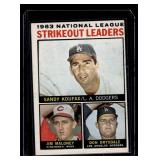 Sandy Koufax / Don Drysdale 1964 Topps NL Strikeout Leaders #5 Vintage Baseball Card