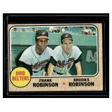 Frank and Brooks Robinson 1968 Topps Bird Belters #530 Vintage Baseball Card