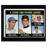 Sandy Koufax / Juan Marichal / Bob Gibson / Gaylord Perry 1967 Topps NL Pitching Leaders #236 Vintage Baseball Card