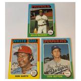 1975 Topps 3 Card Star Lot - McCovey, Sutton, Santo - Vintage Baseball Cards