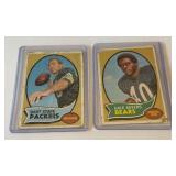 Bart Starr / Gale Sayers 1970 Topps Football Cards (Low Grade)