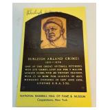Burleigh Grimes Signed Hall of Fame Post Card
