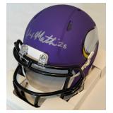 Alexander Mattison Signed Minnesota Vikings Mini Helmet with COA