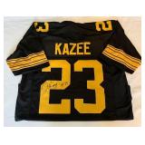 Damonte Kazee Signed Custom Pittsburgh Steelers Jersey Size XL