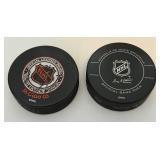 2 Wes Walz + Filip Kuba Signed Minnesota Wild Hockey Pucks
