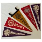 (5) Mini Pennants - Northwestern, Ohio State, Purdue, Indiana
