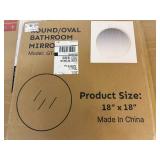 18" x 18" Rounded Bathroom Mirror