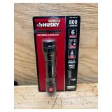 Husky 800 Lumens Dual Power LED Rechargeable Focusing Flashlight with Rechargeable Battery and USB-C Cable Included
