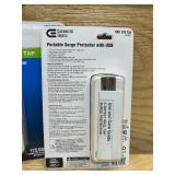 3-Outlet USB Travel Wall Tap Surge Protector, White (lot of 2)