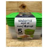 Sistema Nest It Meal 5-pc. Prep Food Storage Container with Lid Set (lot of 2)