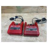 Milwaukee Lot of 2- M18 Chargers