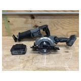 Klutch 20v 4-1/2  Circular Saw and Reciprocating Saw with 4ah Battery (no charger)