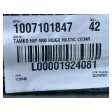 TAMKO Pallet of 42 Bundles of- 12-1/4 x 12 Hip and Ridge Rustic Cedar Hip and Ridge Cap Roofing Shingles (33.3 lin. ft. Per Bundle) Retail Value of $2,519