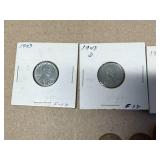 4 1943 Steel Wheel Pennies & 8 1950