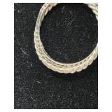 14K Gold & Sterling Silver Diamond Twist Necklace- 4.92 grams