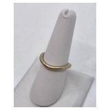 Vintage Niessing Modernist Two-Tone 950 Platinum & 14k Gold "Setario Wave" Ring- Size 7.5