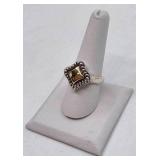 14K Gold & Sterling Silver Ring- Size 8.75, 10.89 grams
