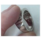 Sterling Silver & Cubic Zirconia Ring- Size 8.75