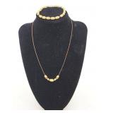 12K Necklace & Bracelet Pair- 7.79 grams