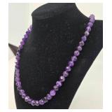 Sterling Silver & Amethyst Necklace- 184.45 Carats, 36.91 grams