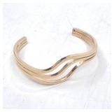 14K Gerald Stinn Bangle Bracelet- 6", 13.98 grams