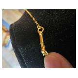 12K Cross Necklace- .96 grams