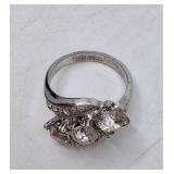 Sterling Silver & Cubic Zirconia Ring- Size 5.75