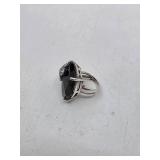 Sterling Silver & Quartz Turtle Ring- Size 7.5, 18 Carat Stone