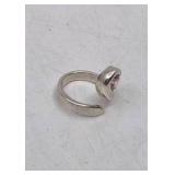 Sterling Silver & Tourmaline Ring- Size 6.5, 7.39 grams