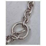 Sterling Silver Chain Link Necklace & Bracelet- 70.5 grams