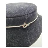 Sterling Silver Necklace with Glass Pendant