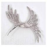 Vintage Sterling Silver & Marcasite Hummingbird German Brooch Pin
