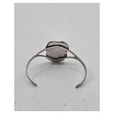 Vintage Navajo Native American Sterling Turquoise & Coral Cuff Bracelet - 6.5"