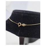 14K Gold over Sterling Silver with Jade & Diamond Necklace