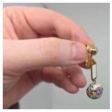 Vintage Art Deco Venetian Wedding Cake Glass Bead Necklace & Clip-On Earrings