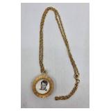 Vintage Political John F. Kennedy/Martin Luther King Jr. Brass Pendant & Chain