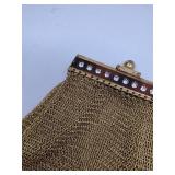 Vintage German Gold-Tone Metal Mesh Coin Purse