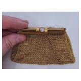 Vintage German Gold-Tone Metal Mesh Coin Purse