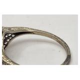 Gorgeous Ruby Ring in 18k White Gold - Size 7.5