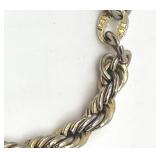 Broken 22" Marked 14k Rope Chain - 18.07g