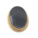 Vintage 14K and Onyx Pendant/Brooch - 5.45g